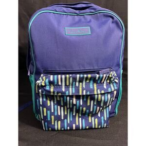 Vera Bradley 18 inch dark navy blue and aqua book bag 
backpack